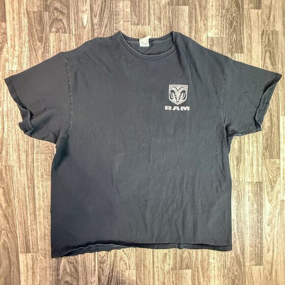 Vintage RAM Logo Graphic Tee Dodge Ram Truck Black 2XL Delta ProWeight - Picture 2 of 5